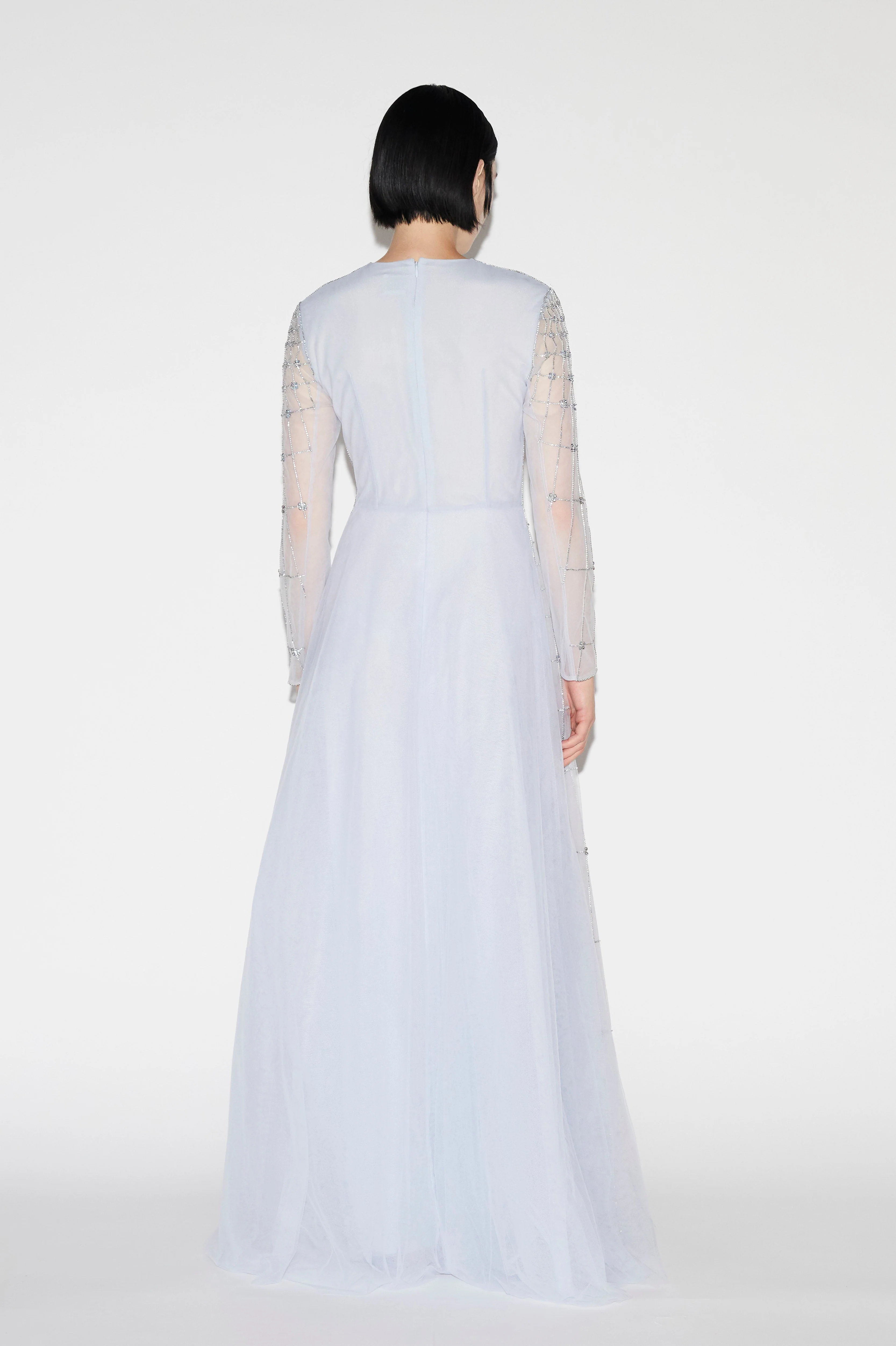 Anissa Gown Pale Blue Embellished Tulle - Image 4