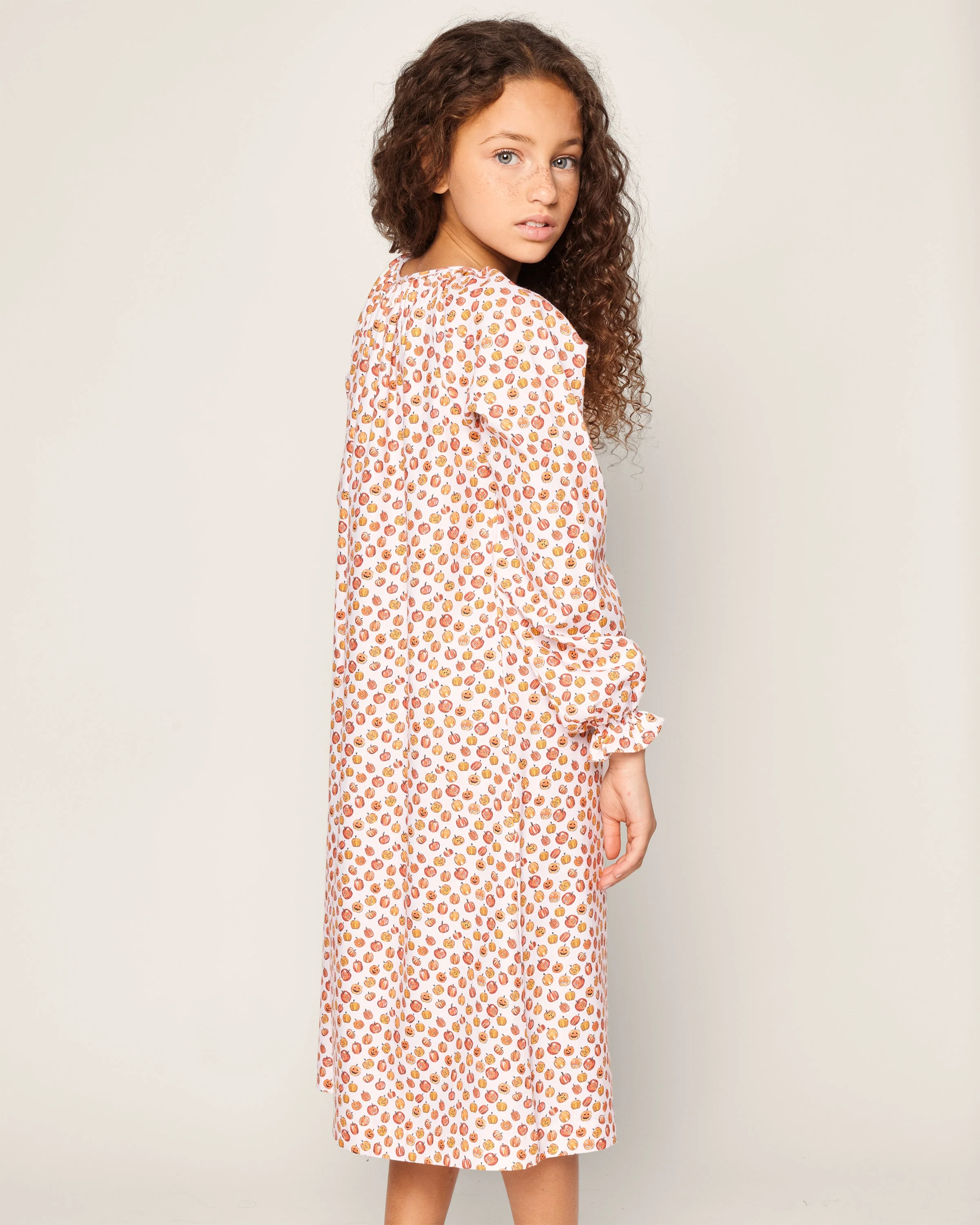 Girl’s Delphine Nightgown in Pumpkin Patch - Image 3