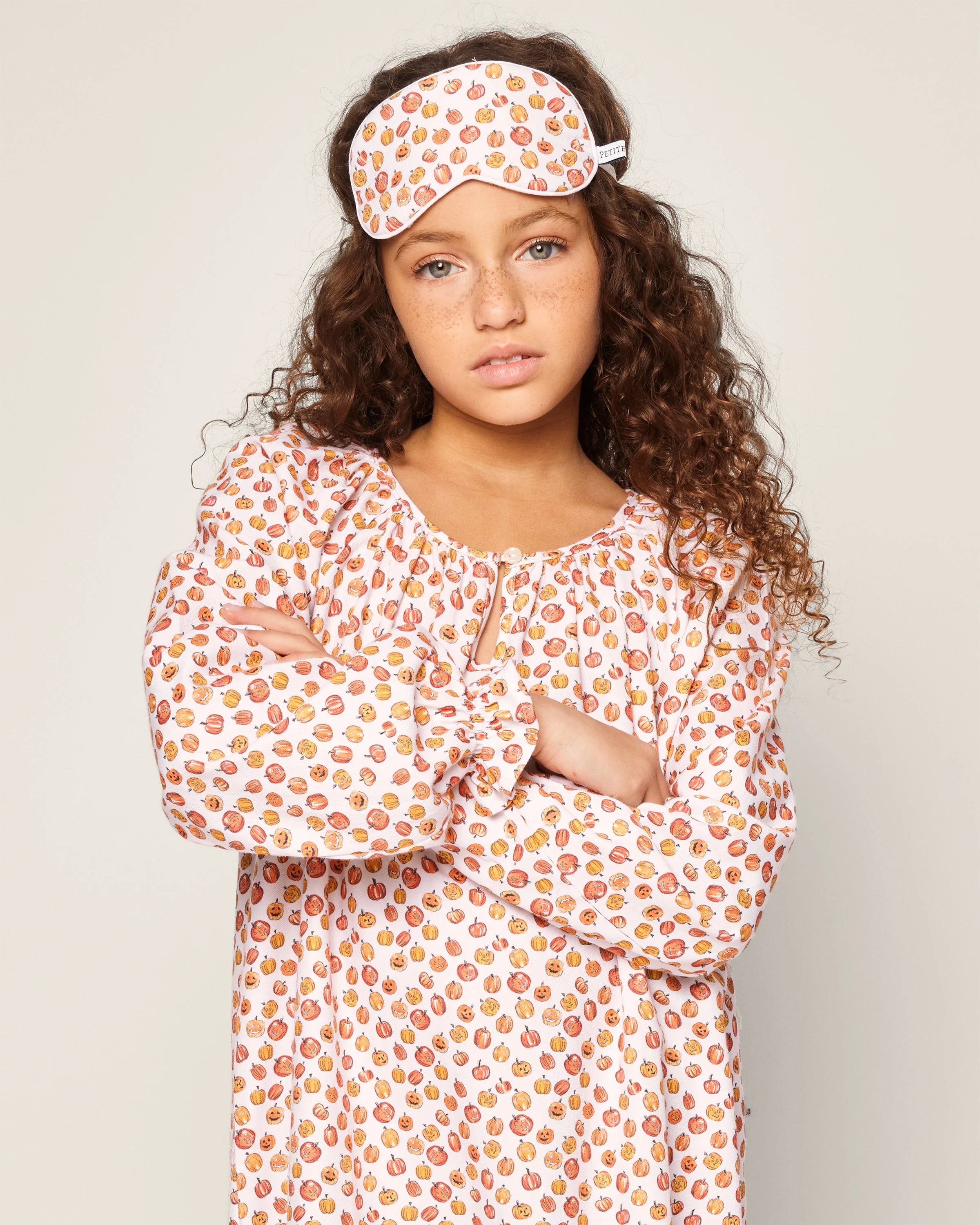 Girl’s Delphine Nightgown in Pumpkin Patch - Image 4