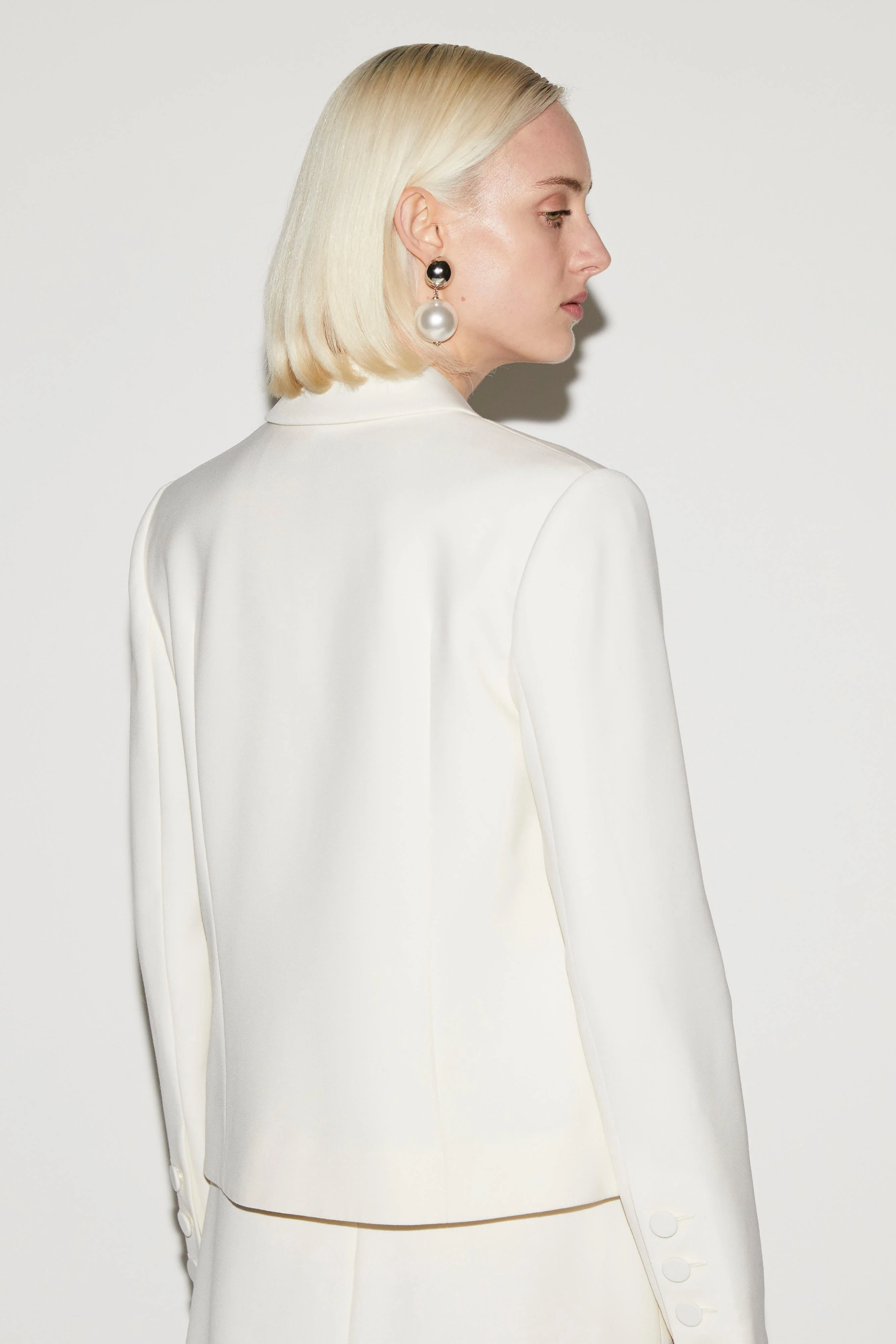 Isobel Jacket Ivory Embroidered Wool Tailoring - Image 3