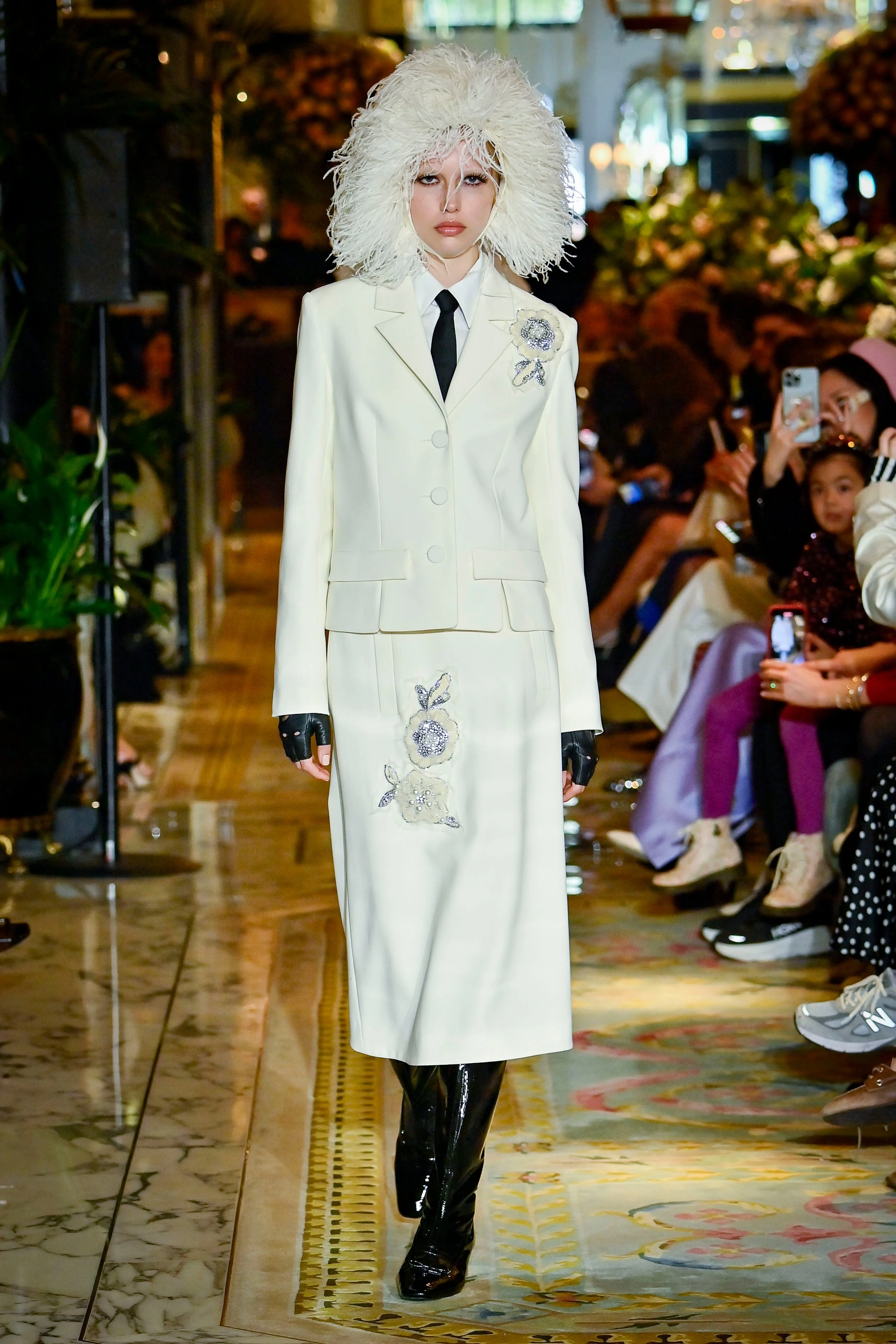 Isobel Jacket Ivory Embroidered Wool Tailoring - Image 6