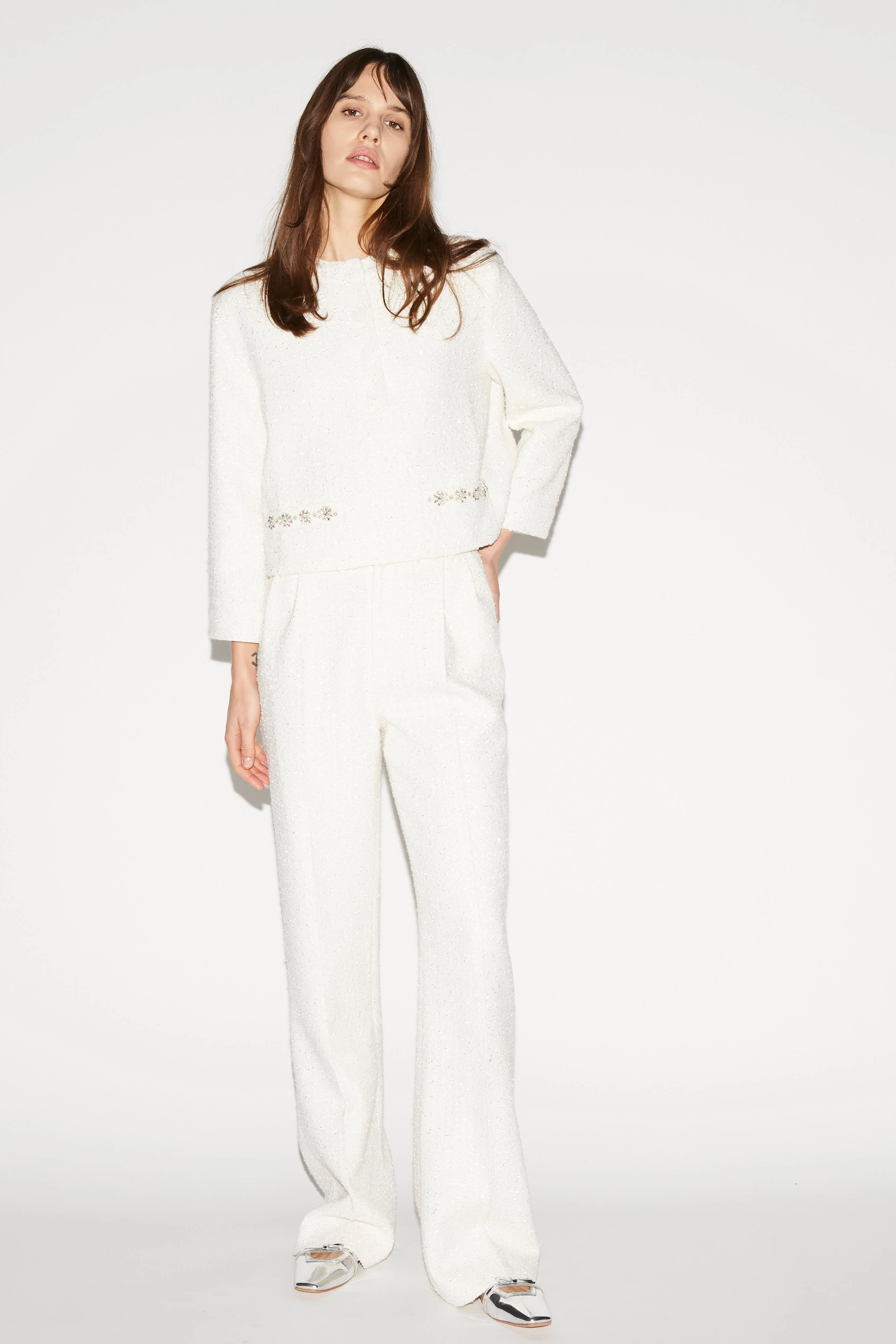 Lisette Top Ivory Tweed - Image 3