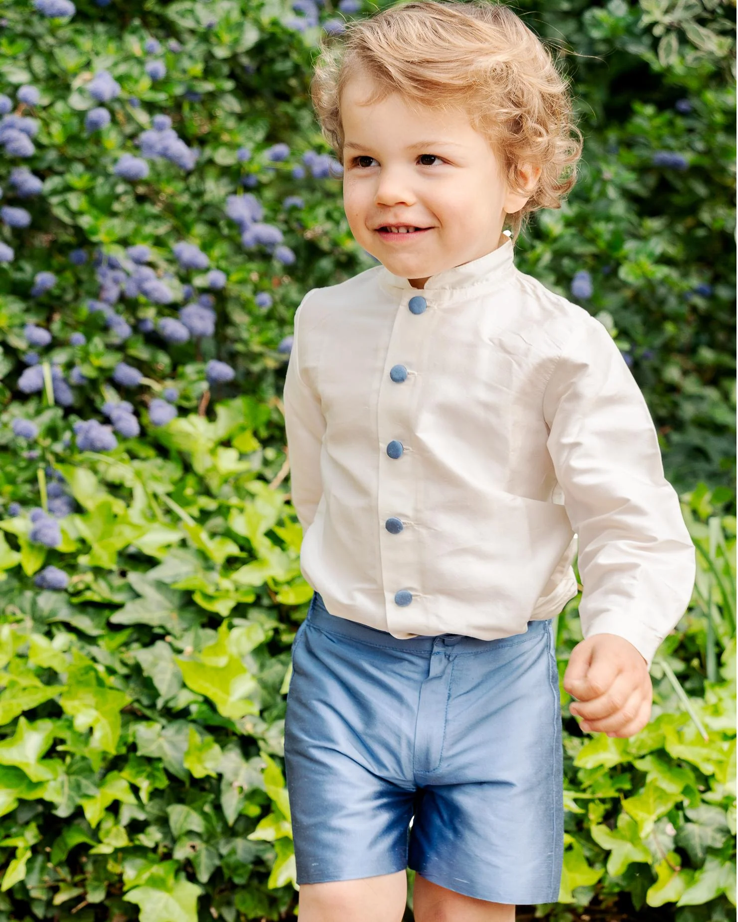 Louis Short in Silk Blue - Image 3