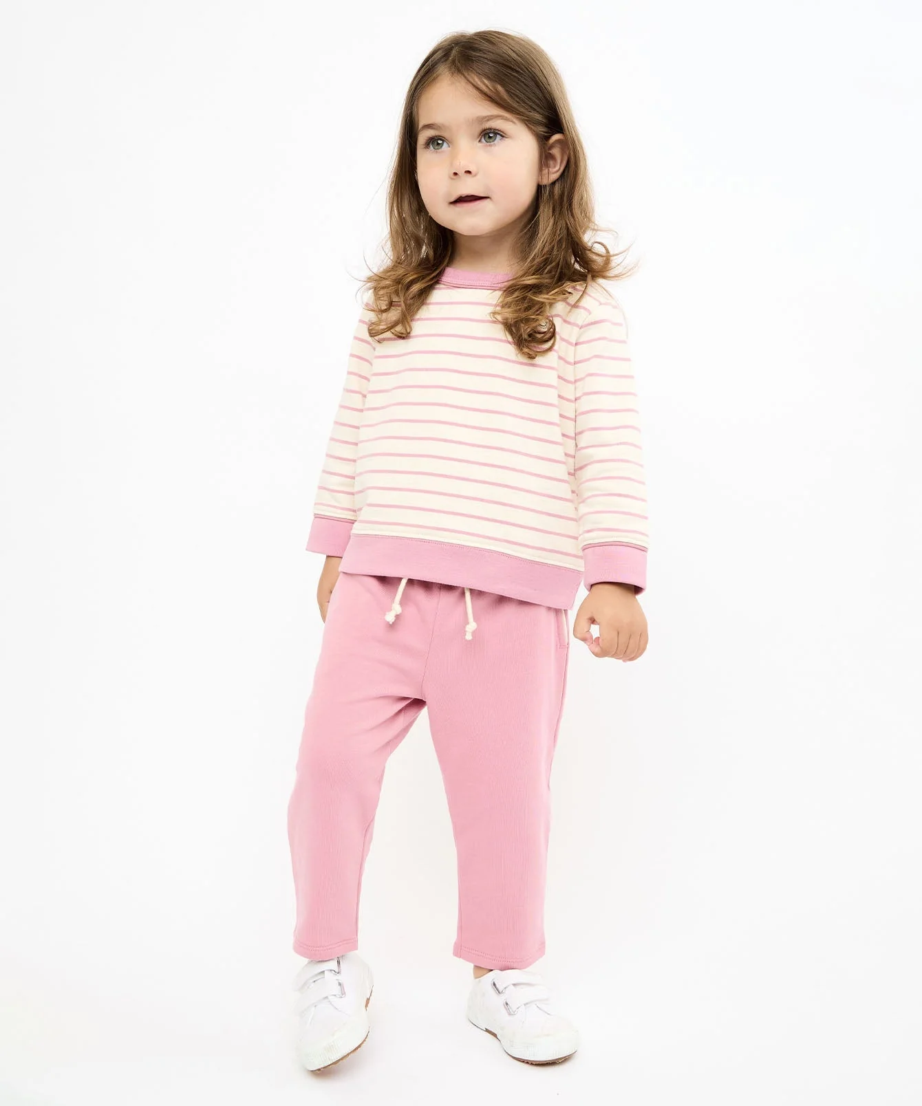 Remy Baby Sweatshirt in Rose French Stripe - Image 5