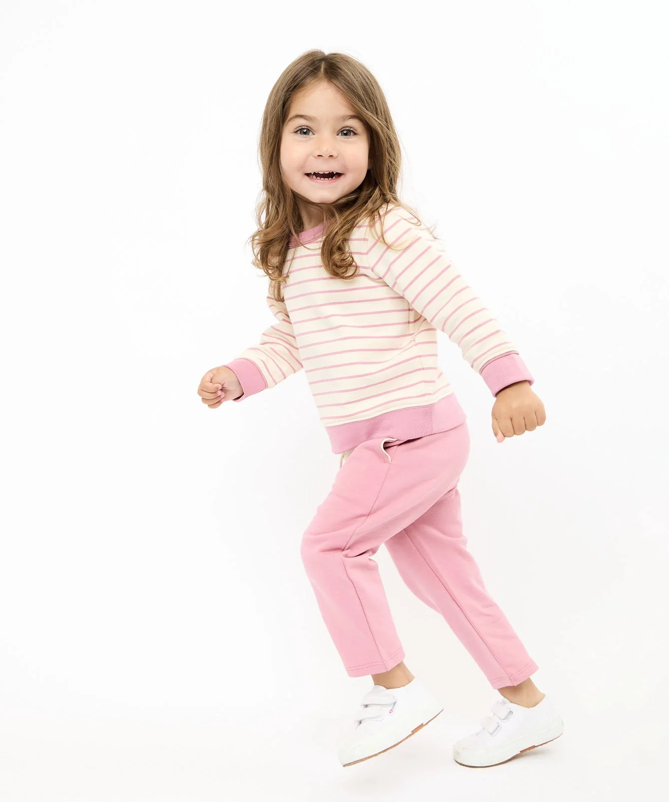 Remy Baby Sweatshirt in Rose French Stripe - Image 6