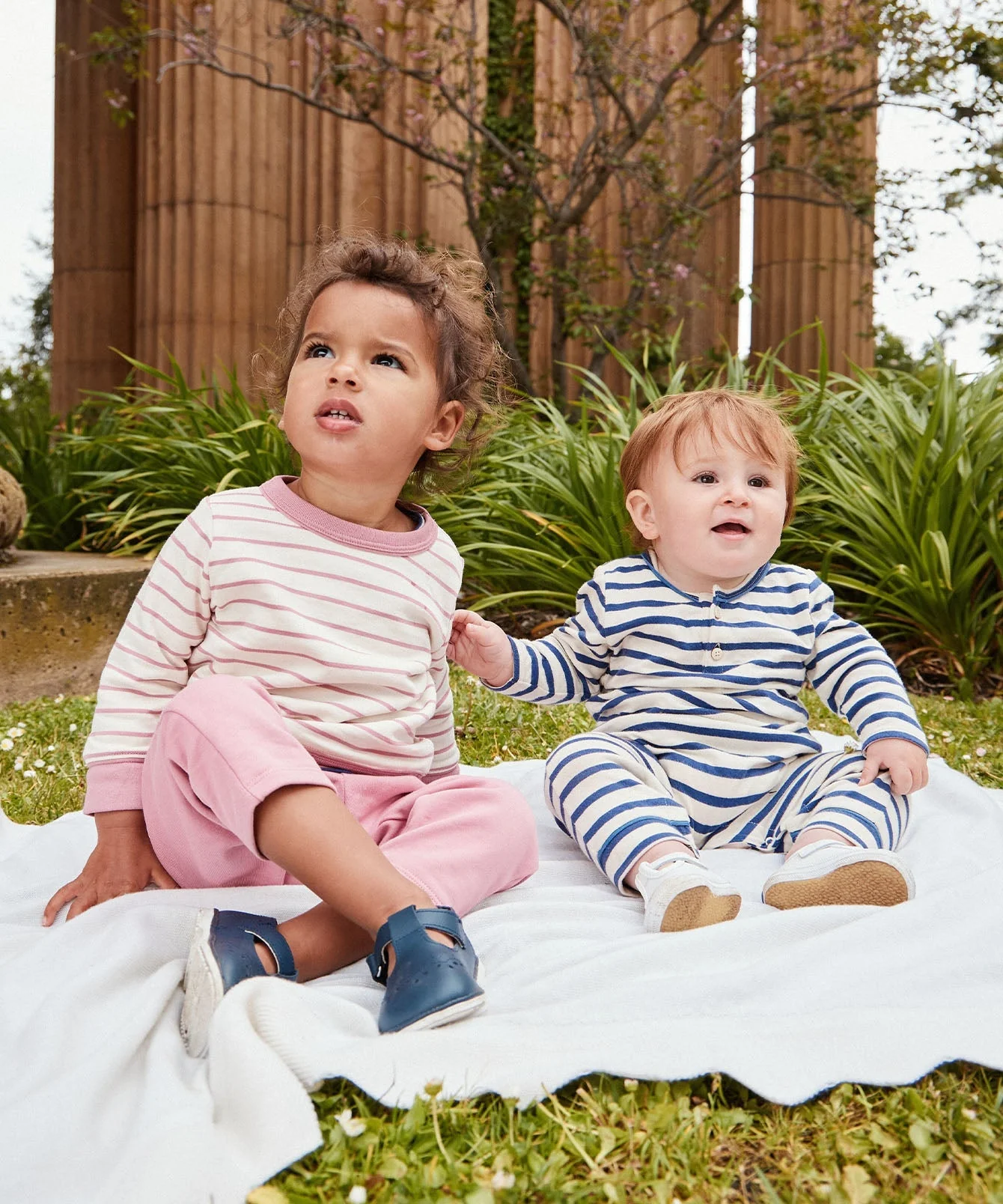 Remy Baby Sweatshirt in Rose French Stripe - Image 7