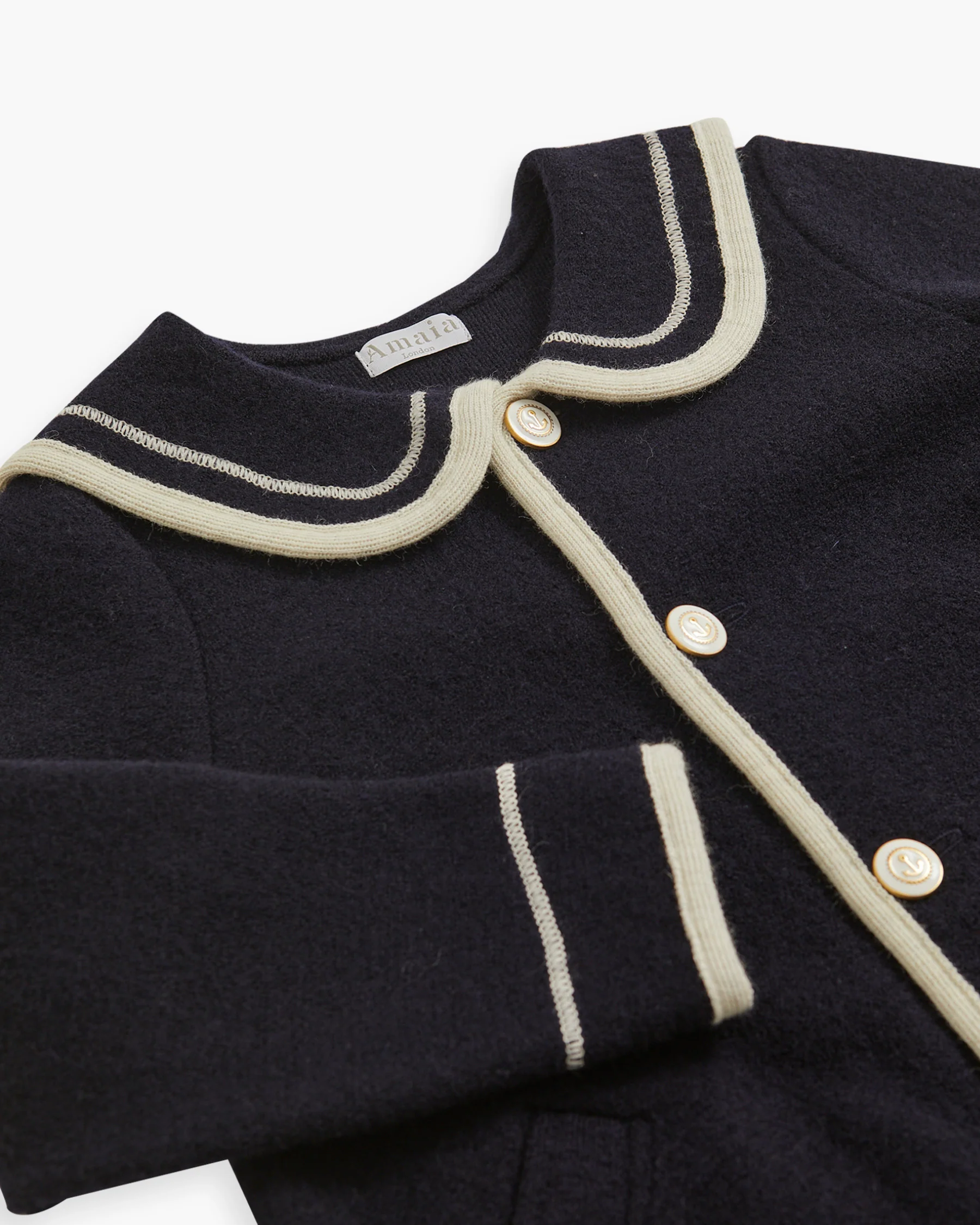 Sailor Style Coat in Navy - Image 6