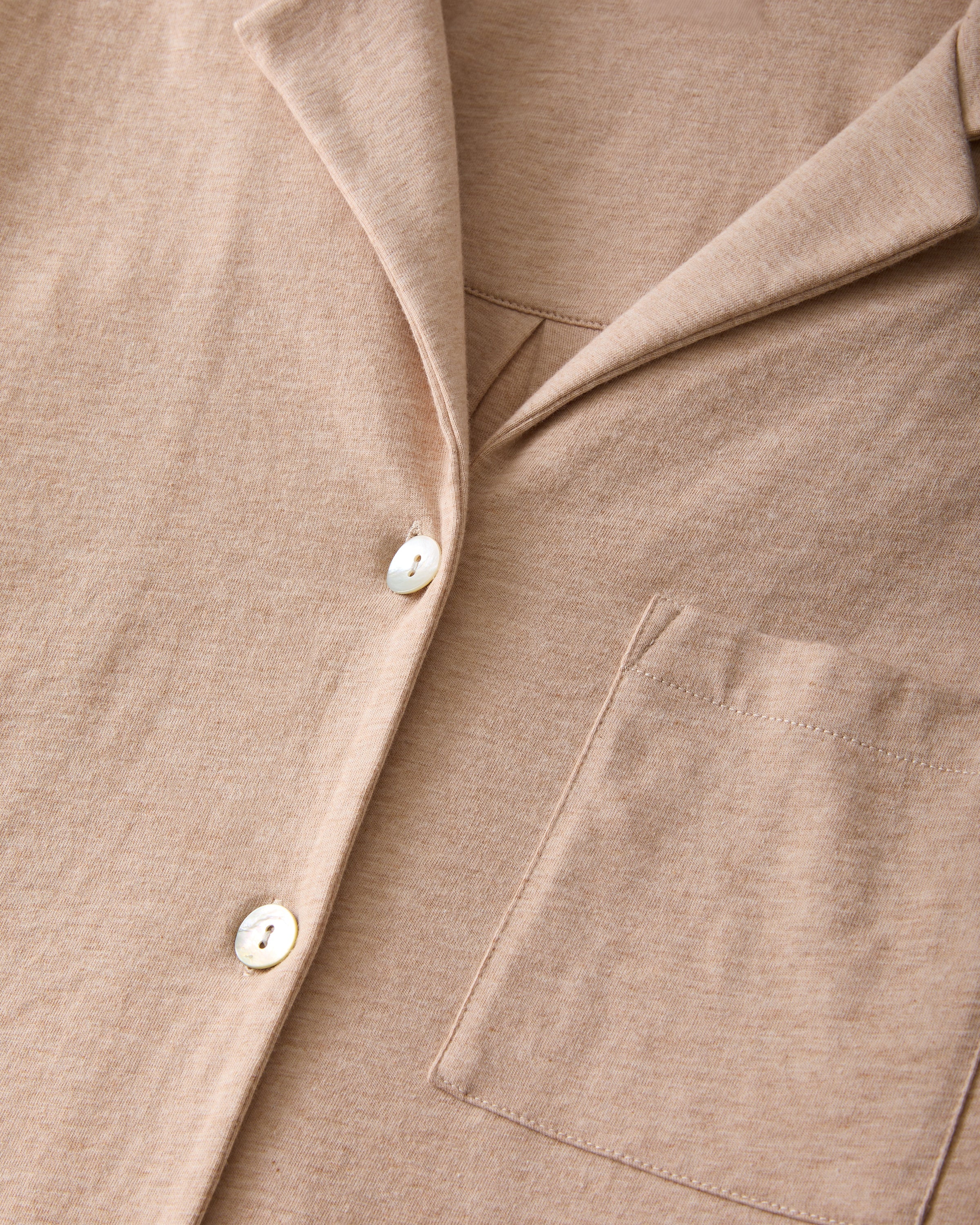 The Olivia Wide Leg Pima Pajama Set in Camel - Image 6