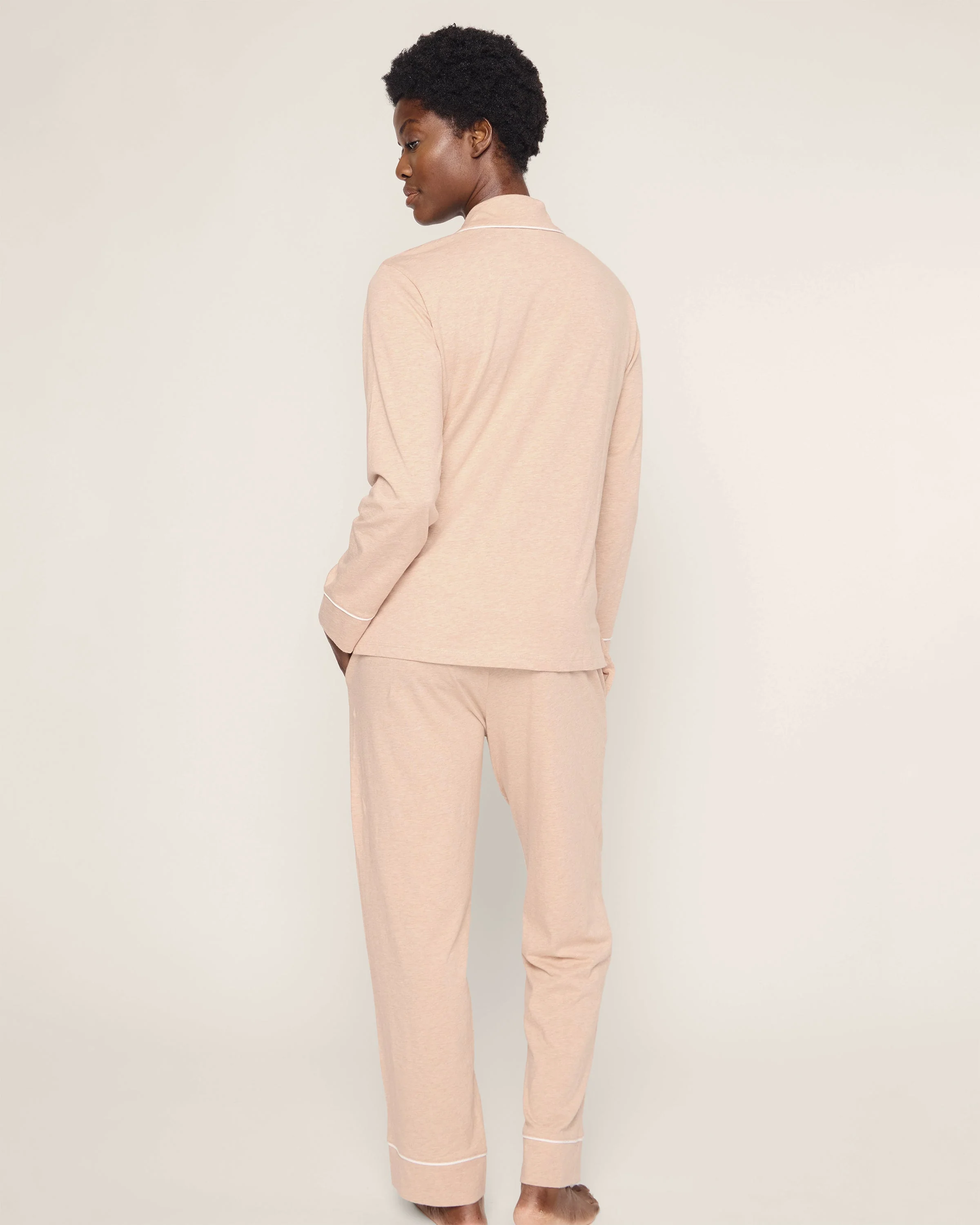 Women’s Pima Pajama Set in Camel - Image 4