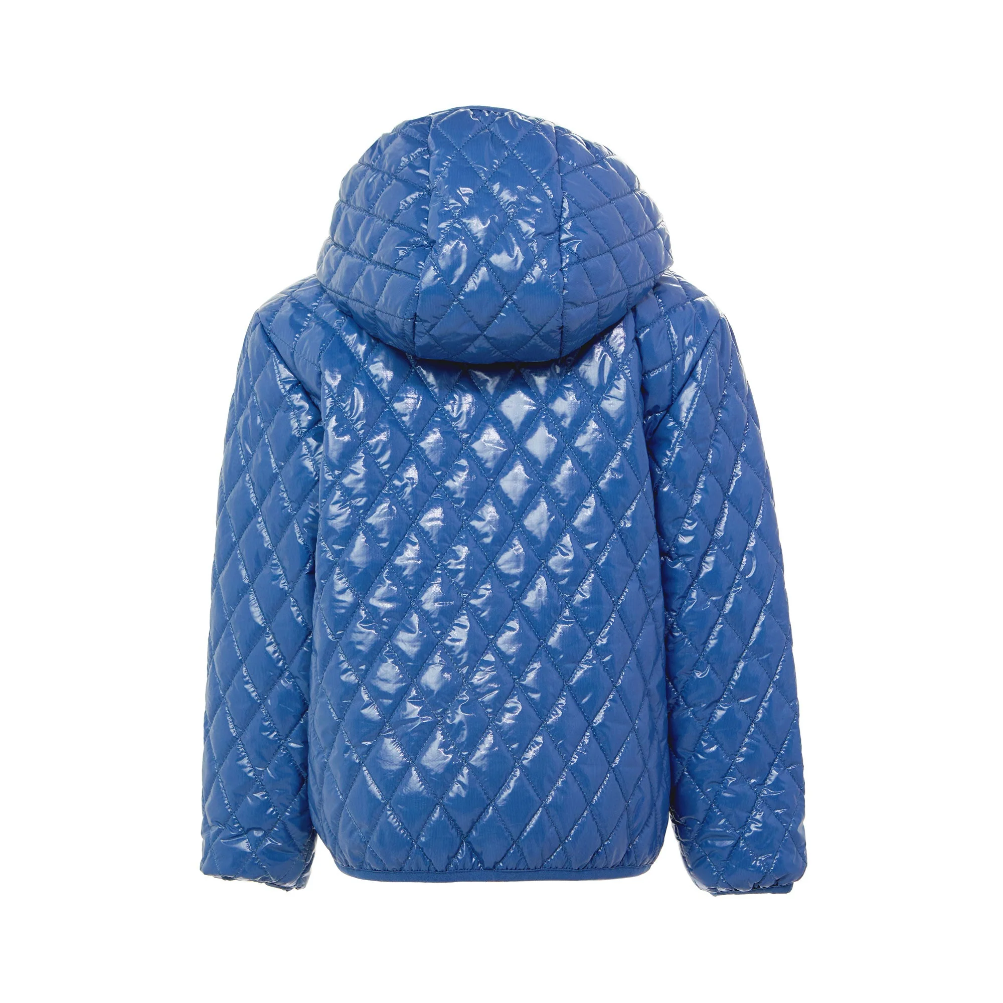 Women's Shiny Mountain Blue Quilted Puffer Jacket - Image 3