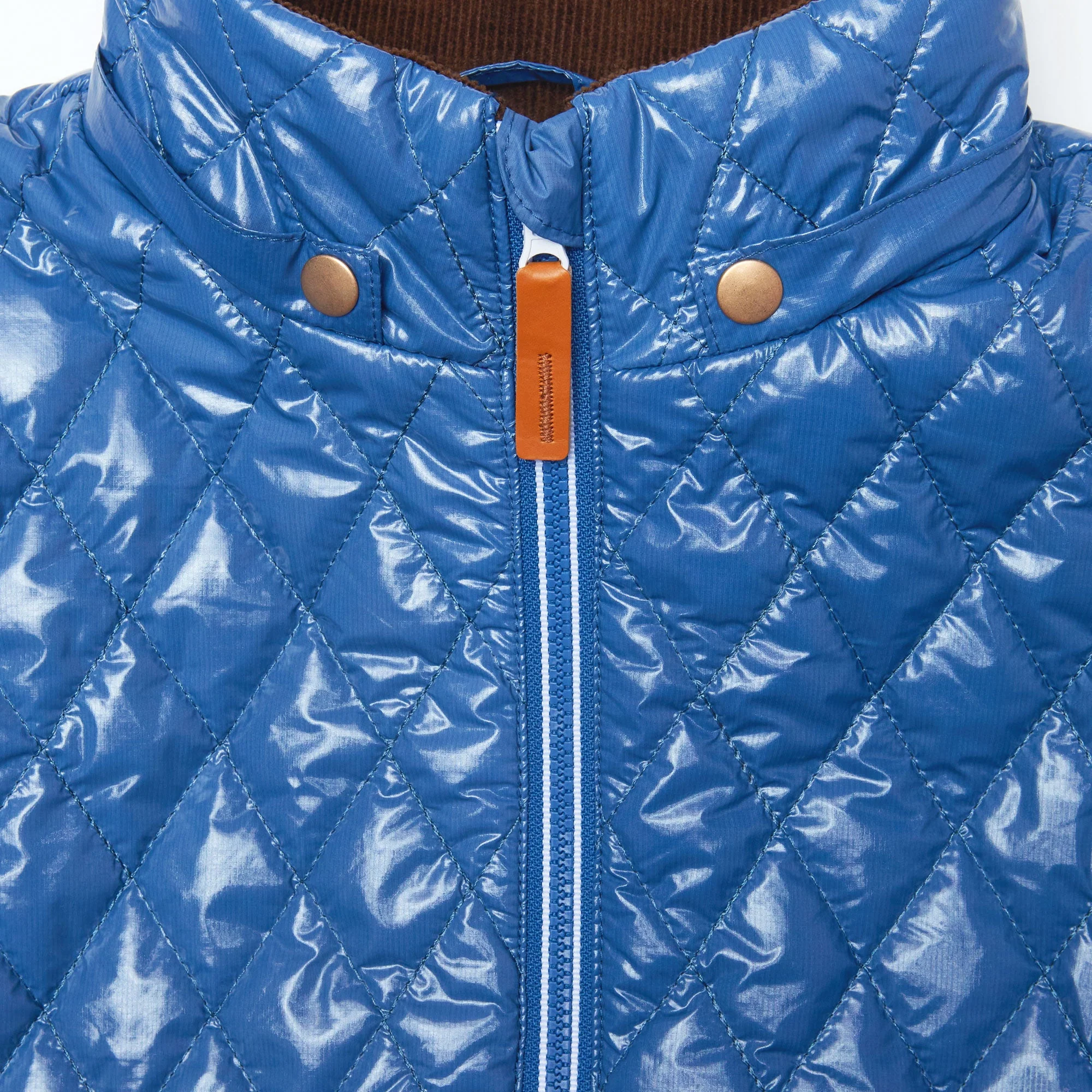 Women's Shiny Mountain Blue Quilted Puffer Jacket - Image 4