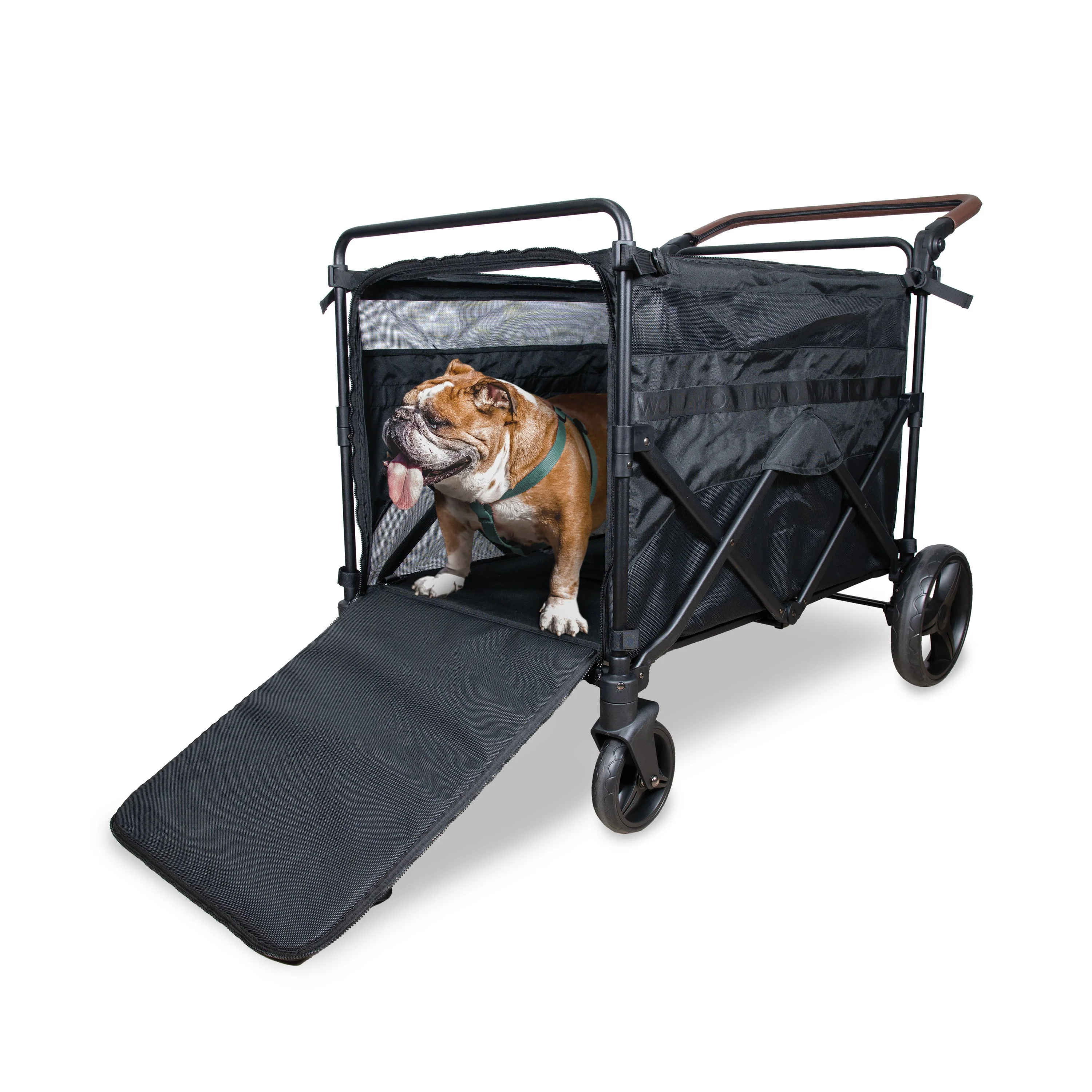 WonderFold PXL Large Pet Stroller Wagon in Black - Image 3
